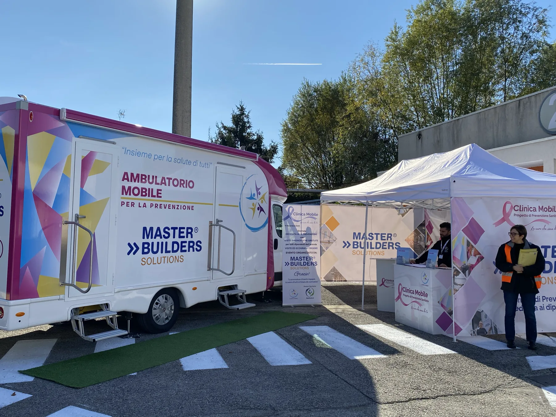 Una giornata di prevenzione della Clinica Mobile a Master Builders Solutions, provincia di treviso · veneto
